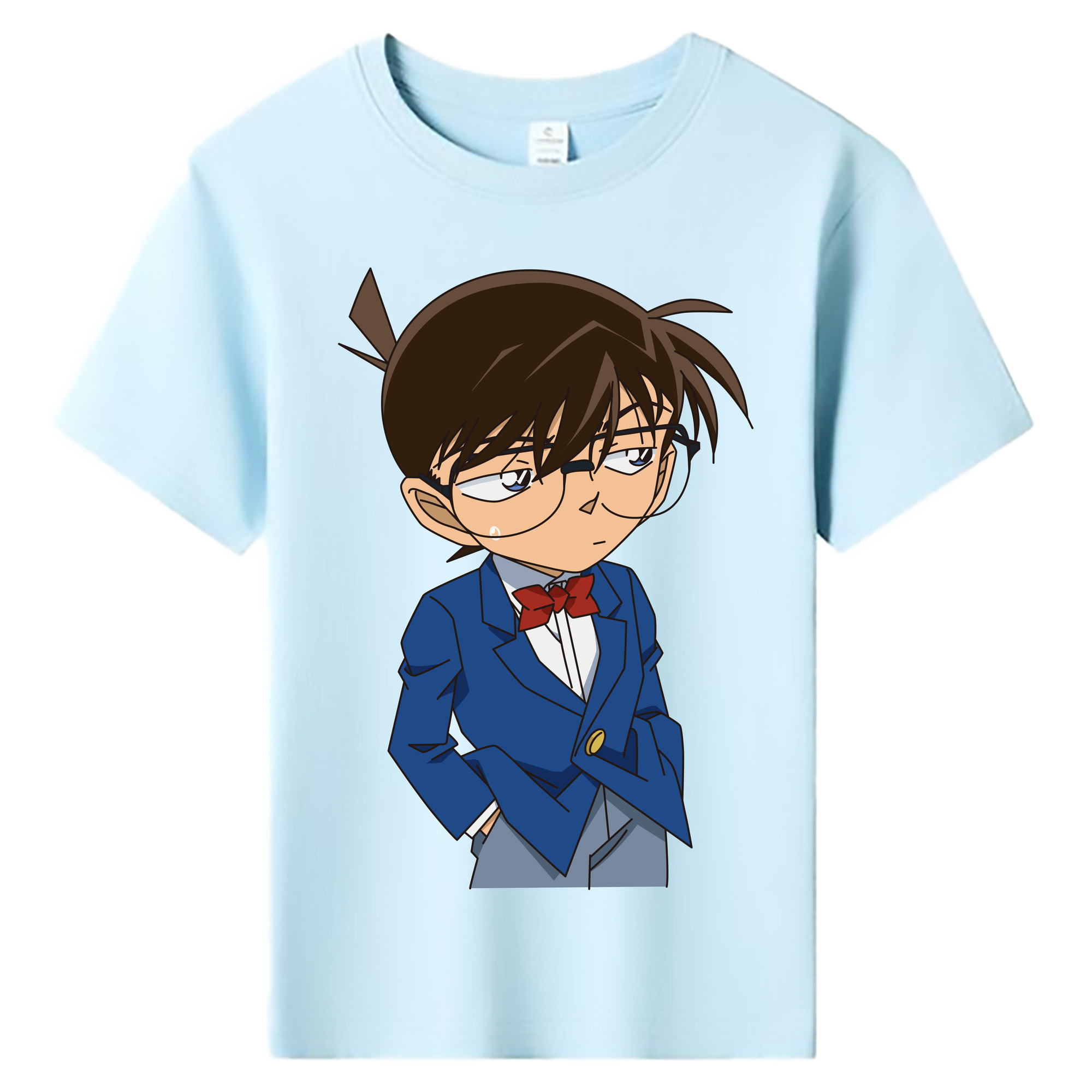 （画像用） 名探偵コナン 江戸川 コナン Detective Conan Conan Edogawa 綿100％キッズTシャツ（フロントプリント）